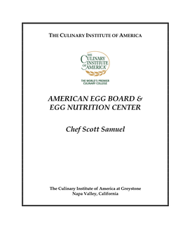 AMERICAN EGG BOARD & EGG NUTRITION CENTER Chef Scott