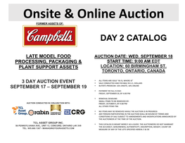 Onsite & Online Auction