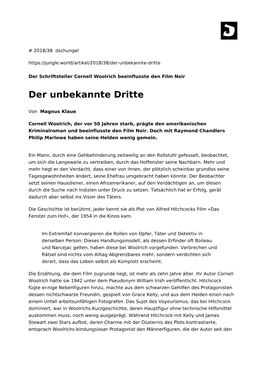 Der Unbekannte Dritte