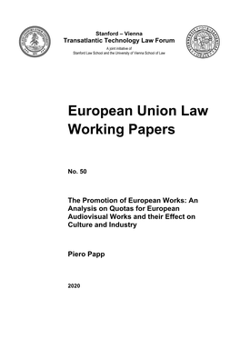 European Union Law Working Papers