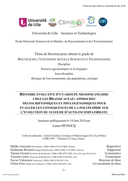 Sciences Et Technologies Thèse De Doctorat Pour