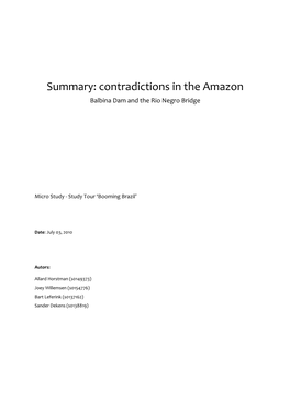 Contradictions in the Amazon.Pdf