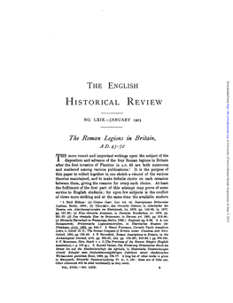 The Roman Legions in Britain, at University of Iowa Libraries/Serials Acquisitions on June 5, 2015 A.D