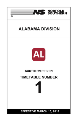 Alabama Division Timetable.Pdf