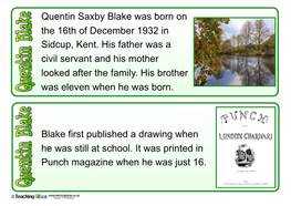 Quentin Blake Fact Cards