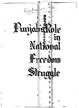 Punjab's Role in National Freedom Struggle (Special Reference to Parja Mandal Movement in Erstwhile Princely States)