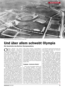 Und Über Allem Schwebt Olympia Die Geschichte Des Berliner Olympiastadions