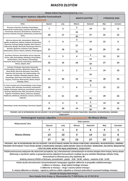 Harmonogram Wywozu Odpadów Komunalnych ZGK.Indd