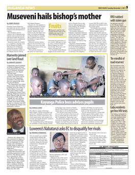 Museveni Hails Bishop's Mother