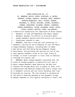 House Resolution 110 - Introduced
