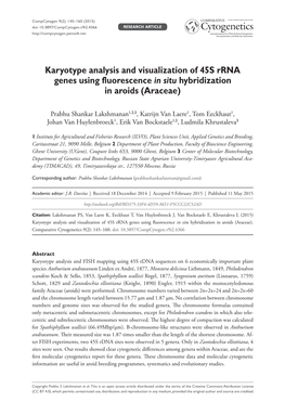 Karyotype Analysis and Visualization of 45S Rrna Genes Using Fluorescence in Situ Hybridization in Aroids (Araceae)