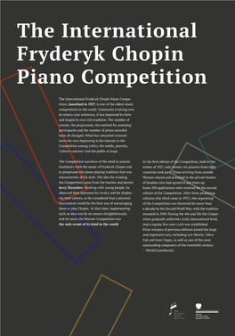 The International Fryderyk Chopin Piano Competition
