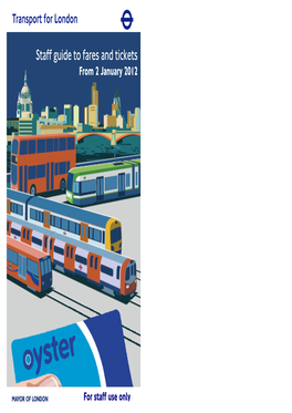 Staff Guide to Fares and Tickets from 2 January 2012
