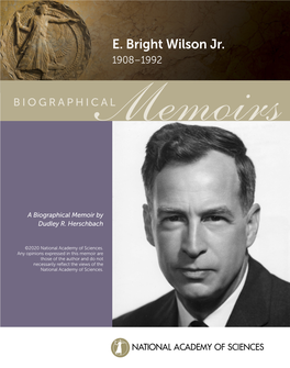 E. Bright Wilson Jr