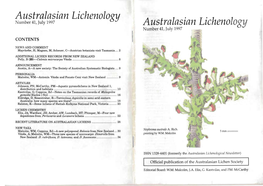 Australasian Lichenology Number 41, July 1997 Australasian Lichenology Number 41, July 1997