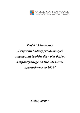 Projekt Aktualizacji Programu Budowy Przydomowych Oczyszczalni