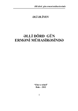 Əlli Dörd Gün Erməni Mühasirəsində