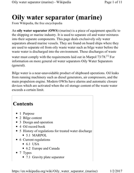 Oily Water Separator (Marine) - Wikipedia Page 1 of 11