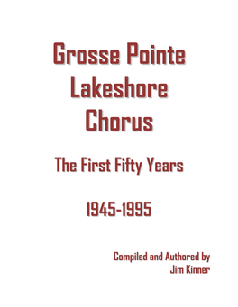 Grosse Pointe Chapter – the First Fifty Years