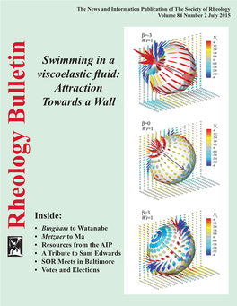 Cover of the Rheology Bulletin