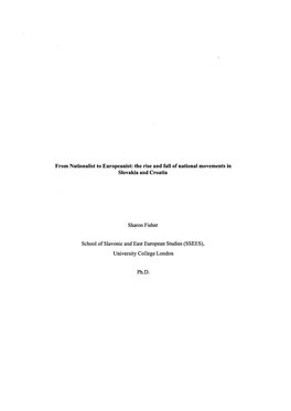 From Nationalist to Europeanist: the Rise and Fall of National Movements in Slovakia and Croatia