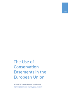 The Use of Conservation Easements in the European Union