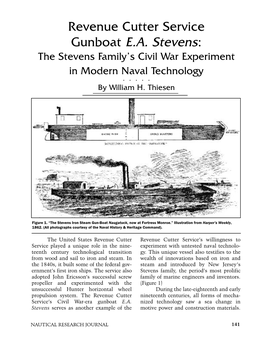 Revenue Cutter Service Gunboat EA Stevens