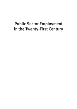 Public Sector Employment in the Twenty-First Century