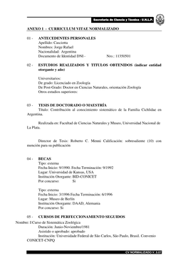 Casciotta Nombres: Jorge Rafael Nacionalidad: Argentina Documento De Identidad DNI - Nro.: 11350501