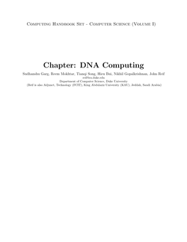 DNA Computing