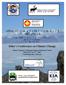 Elder's Conference on Climate Change