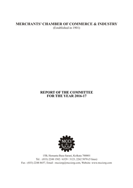 MERCHANTS CHAMBER of COMMERCE Annual Report 2016