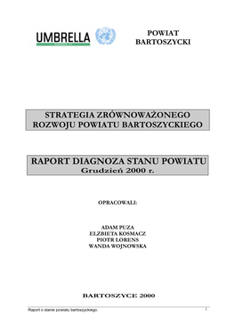 Strategia Zrównoważonego Rozwoju Powiatu Bartoszyckiego