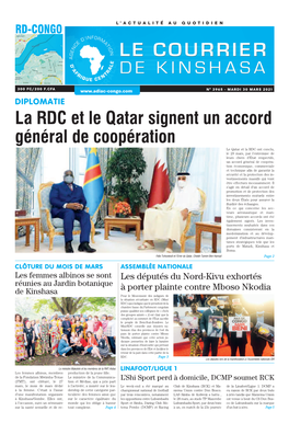 La RDC Et Le Qatar Signent Un Accord Général De Coopération