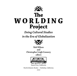 Selected Essays from the Worlding Project