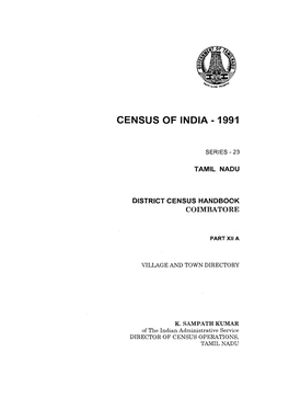 District Census Handbook, Coimbatore, Part XII-A, Series-23