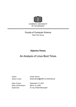 An Analysis of Linux Boot Times