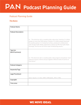 Podcast Planning Guide