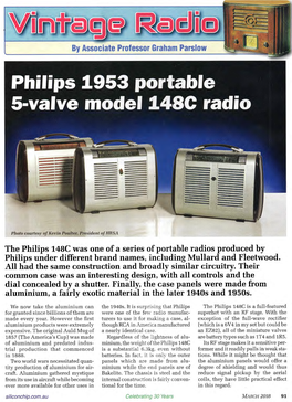 By Associate Professor Graham Parslow the Philips 148C Was One