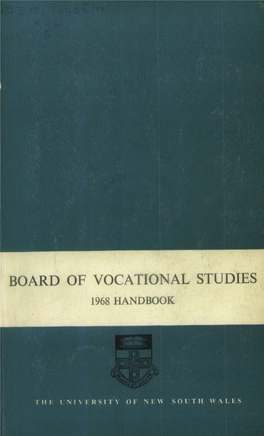 Board of Vocational Studies 1968 Handbook