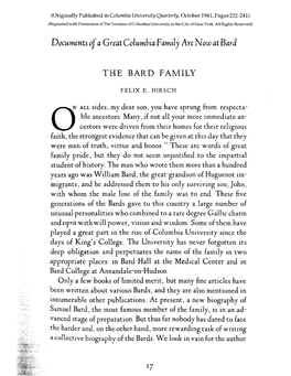 The Bard Family History