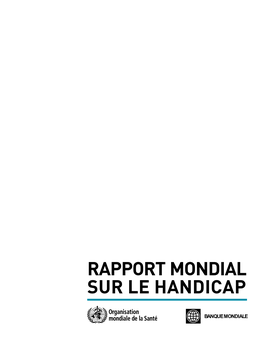 Rapport Mondial Sur Le Handicap