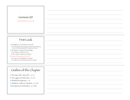 Genesis 20 First Look Outline of the Chapter