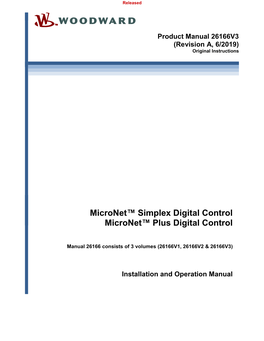 Micronet™ Simplex Digital Control Micronet™ Plus Digital Control