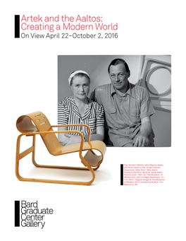 Artek and the Aaltos: Creating a Modern World on View April 22–October 2, 2016