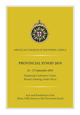 Provincial Synod 2019
