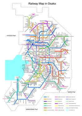 Railway Map in Osaka