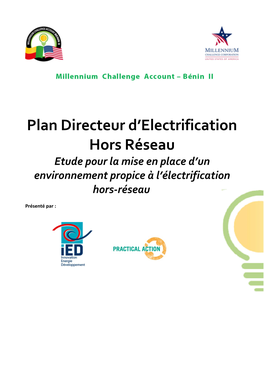 Plan Directeur D'electrification Hors Réseau
