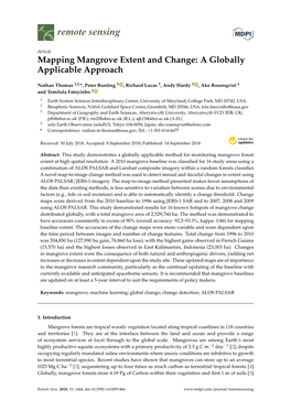 Mapping Mangrove Extent and Change: a Globally Applicable Approach