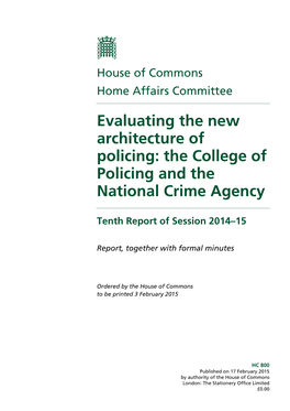 The College of Policing and the National Crime Agency